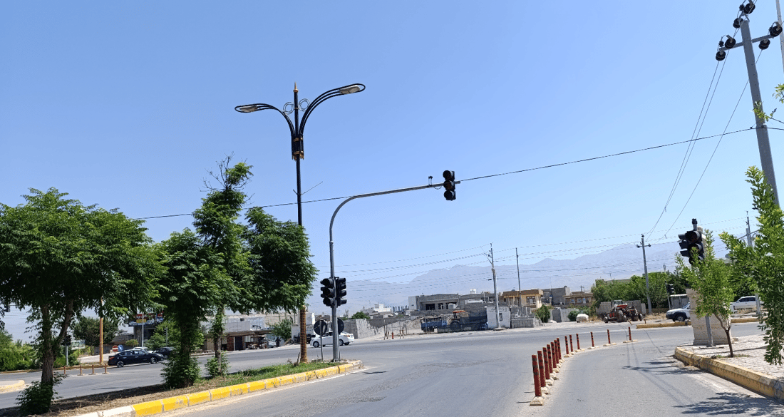 ترافیكلایتى شه‌قامى ده‌روازه‌ى سه‌ره‌كى هه‌ڵه‌بجه‌ له‌كاركه‌وتووه‌