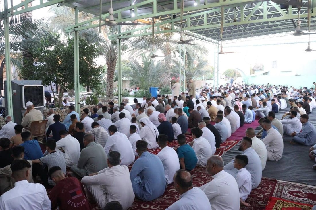صور: جامعا السادة والشافعي في بعقوبة لم يسعا الحضور في صلاة العيد