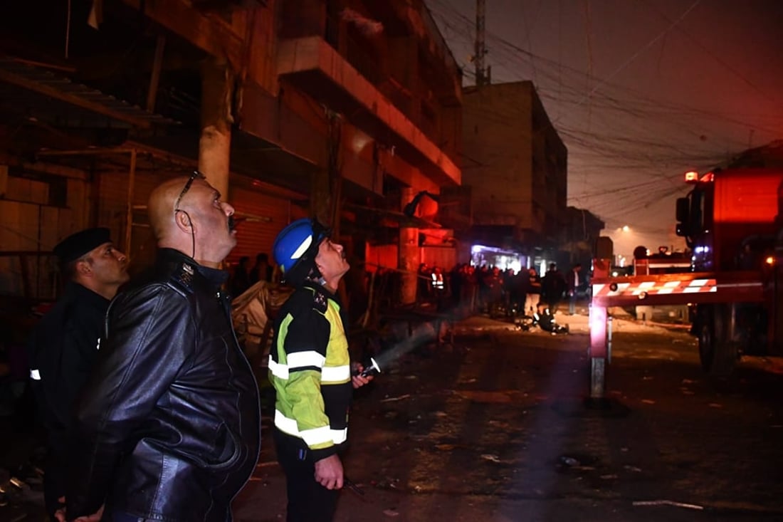 حريق يلتهم مبنى سينما غرناطة في بغداد