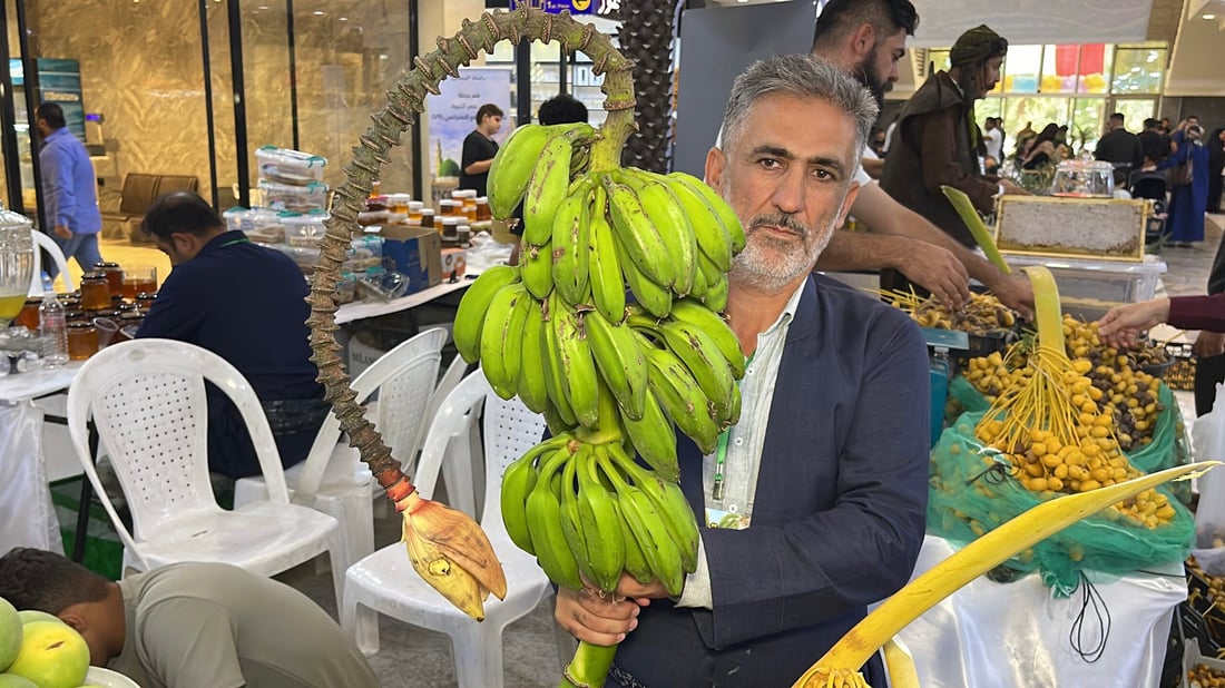 جوتیارێکی گەرمیان لە باخەکەی خۆی مۆزی بەرهەم هێناوە
