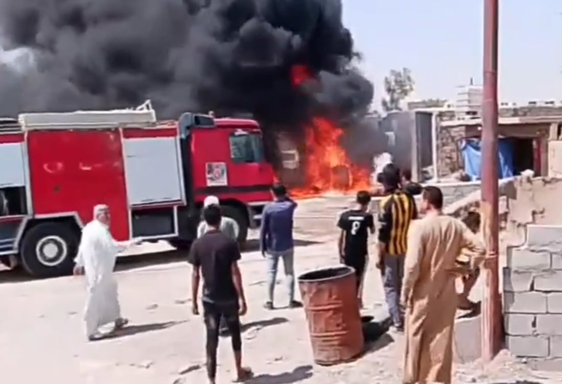 Gas station fire in Tuz Khurmatu injures two, including child