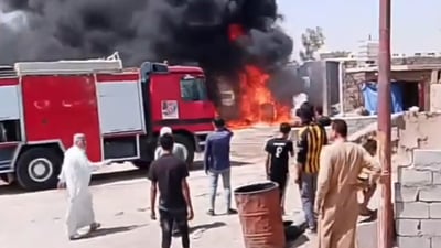 Gas station fire in Tuz Khurmatu injures two, including child