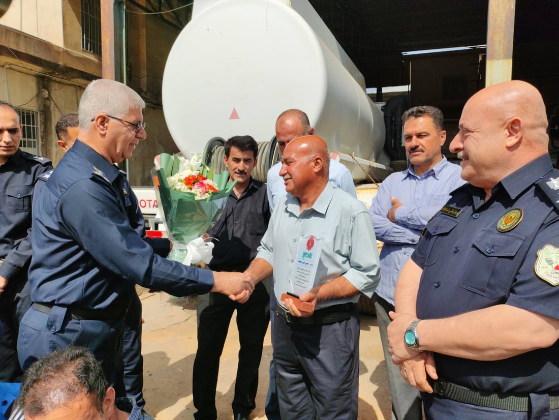 بەرگری شارستانی سلێمانی پاڵەوانێکی بە گوڵ و رێزلێنان و پەخشان بەڕێکرد