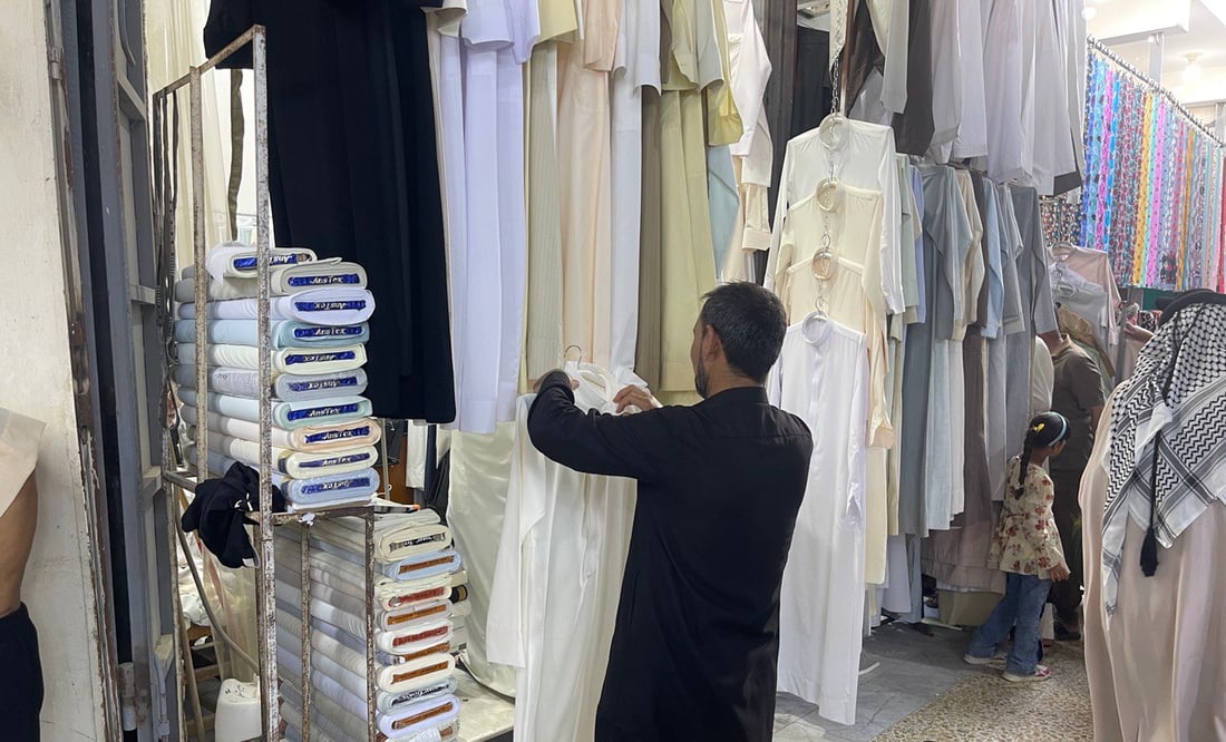 مدن شمال البصرة حتى الجبايش تعتمد على دشاديش القيصرية في المْدينة (صور)