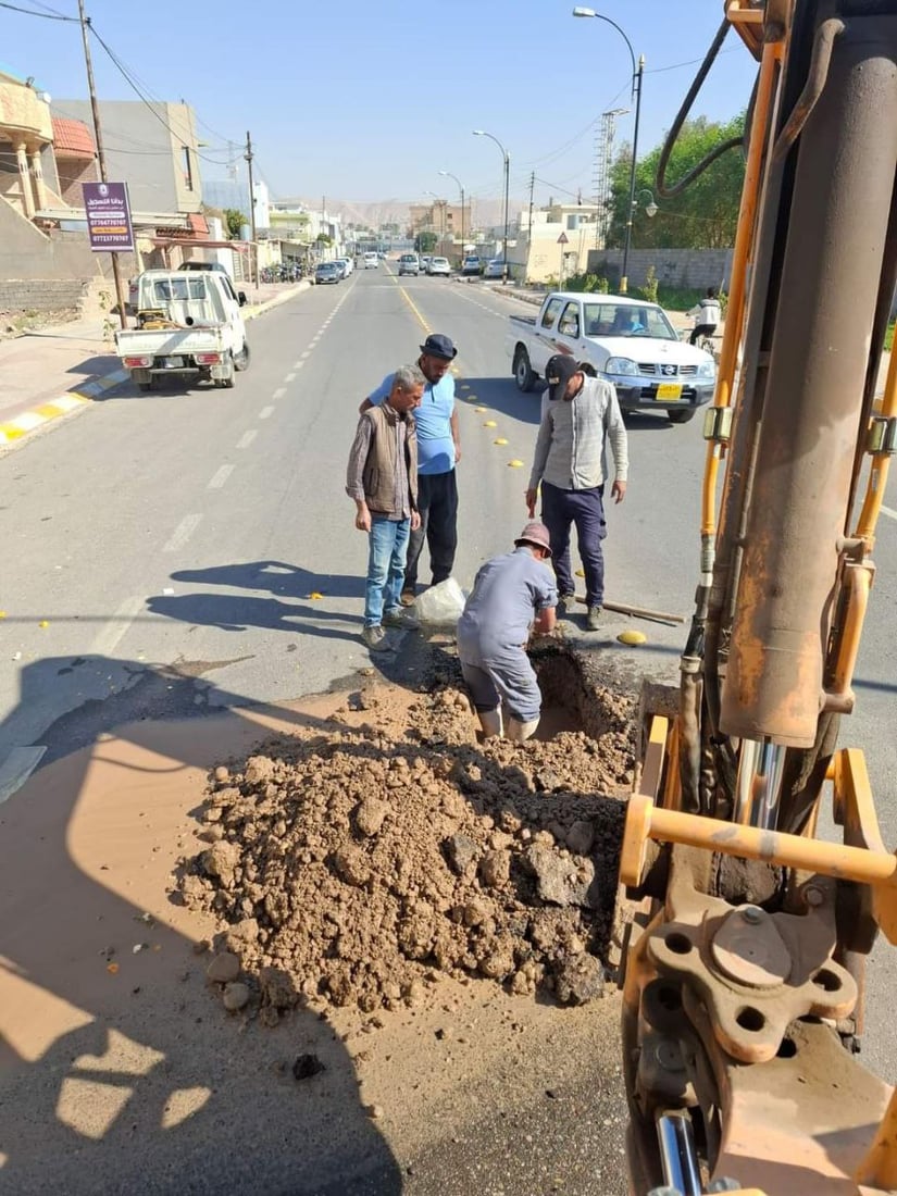 هەڵمەتی بڕینی بۆری ئاوی زیادەڕۆ لەدوزخوماتوو دەستیپێکرد