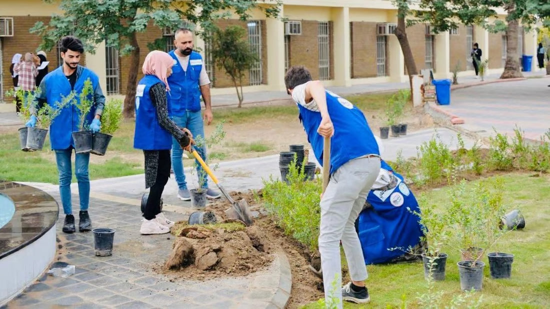 Volunteer team plants 9,000 trees in Baghdad university campus