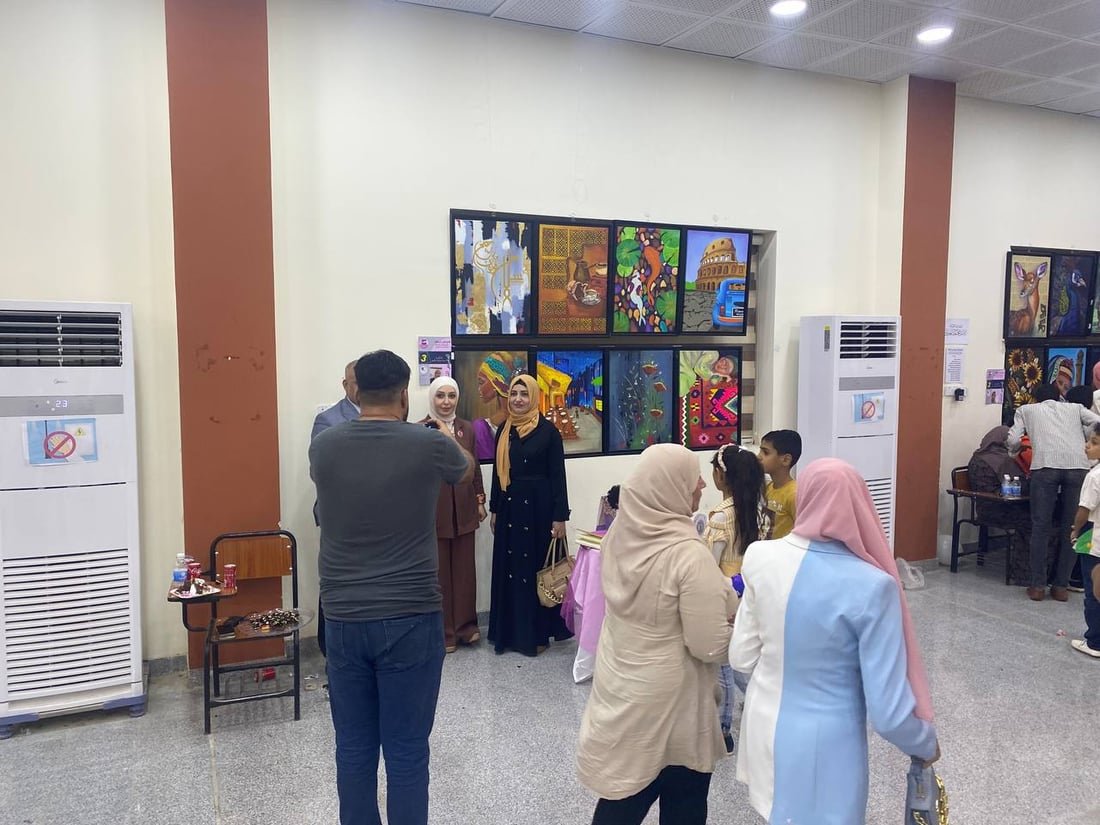 أم وطبيبة وفنانة من الأنبار.. إسراء صبري ترسم الحياة في هيت والغربية (صور)