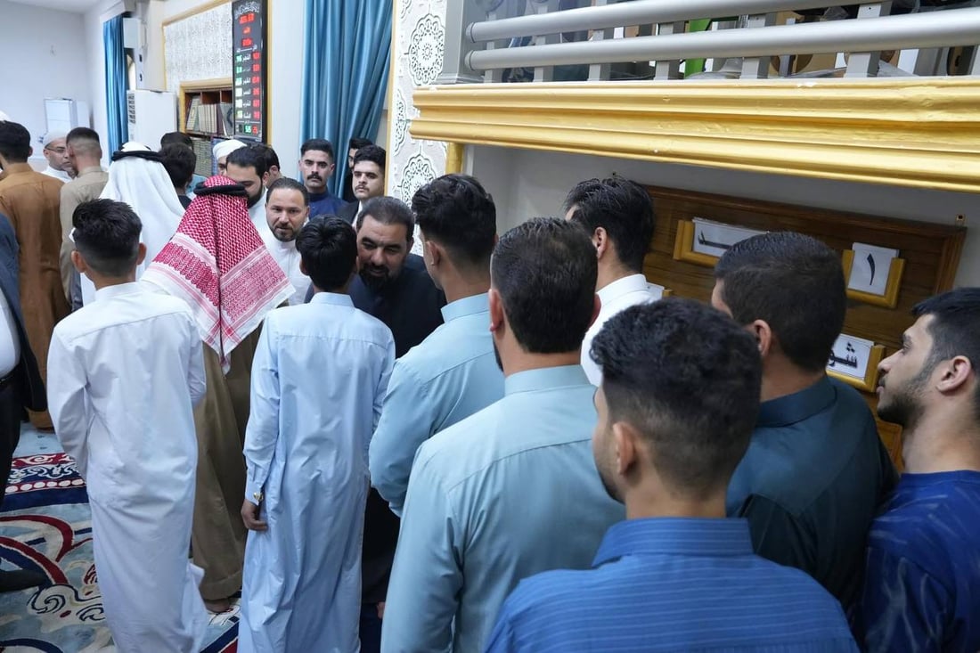 الوحيد الذي فتح بابه للمصلين في الأنبار.. صور من صلاة العيد بجامع الكرمة الكبير