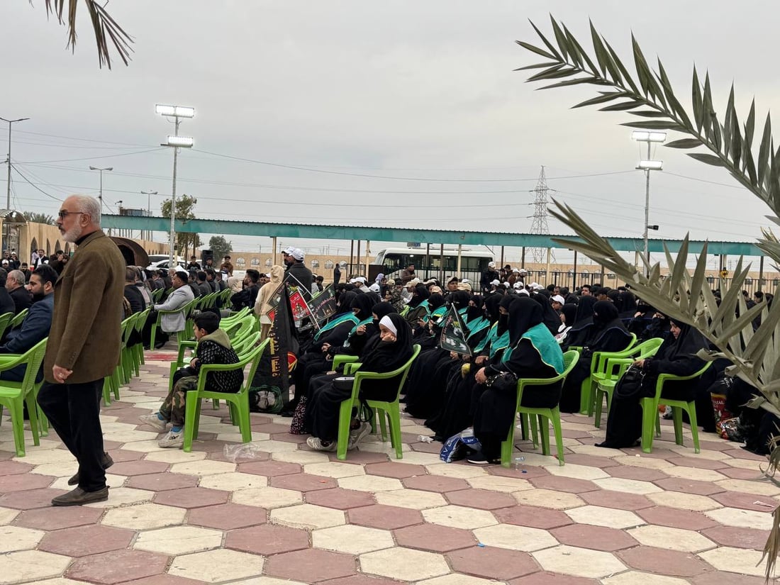 صور: الزبير ترفع الراية السوداء فوق خطوة الإمام علي حزناً على الإمام الكاظم