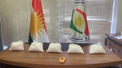 لە سلێمانی 10 کیلۆگرام ماددەی هۆشبەر دەستی بەسەردا گیرا
