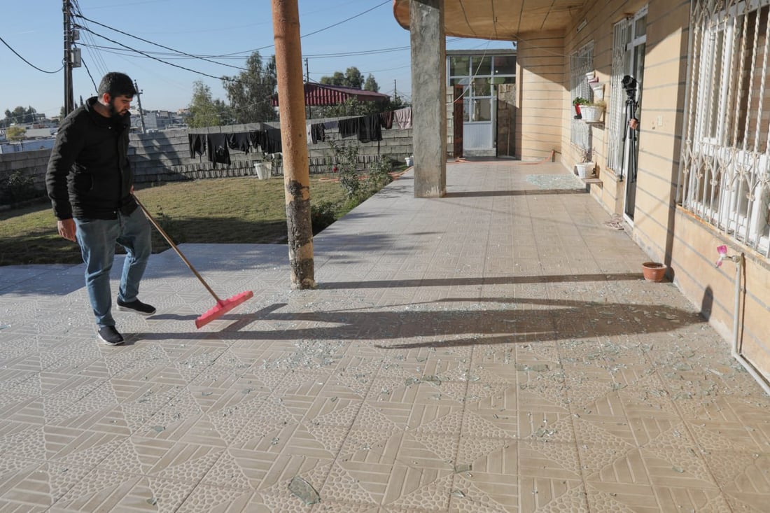 صور من مواقع القصف الإيراني في أربيل