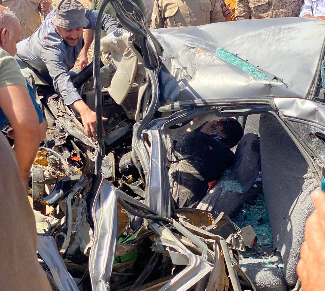 صور: مصرع منتسب أمني في حادث سير على طريق كركوك – ليلان