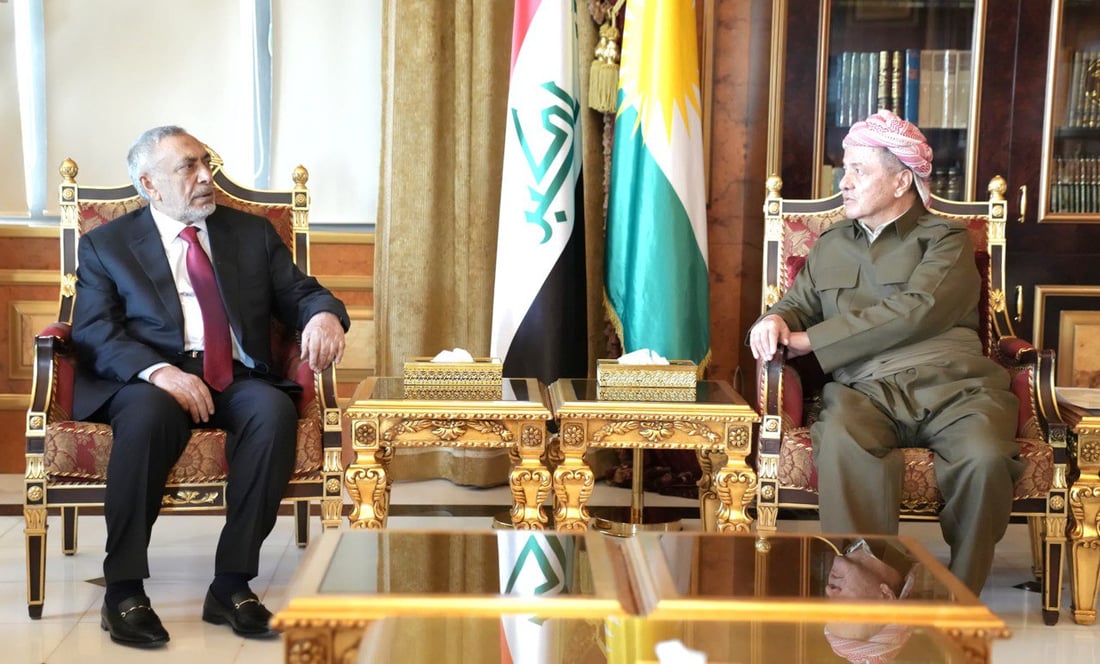 بارزاني يستقبل المشهداني في بيرمام ونقاش عن سوريا والانتخابات