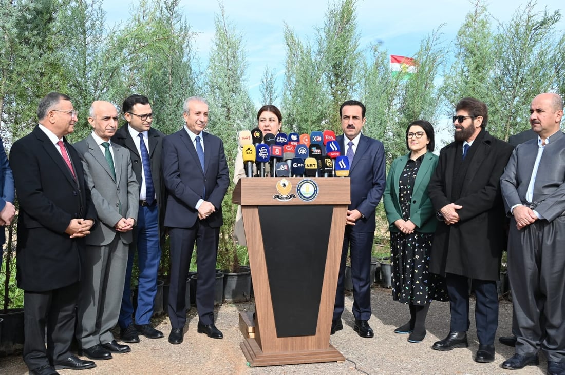 الوزير التركي غرس أول شجرة على مرتفعات كسنزان.. مشروع “NEFES” انطلق في أربيل