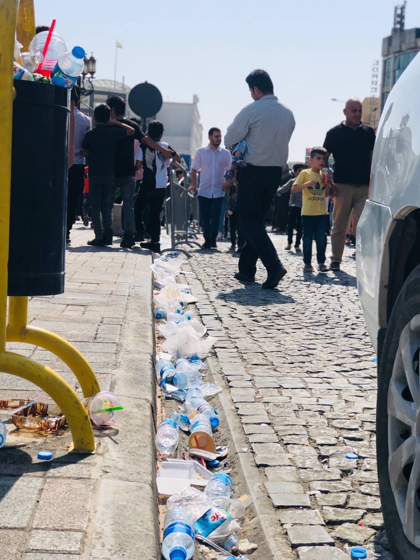 135 طناً من “القمامة” بعد إحياء مولد النبي محمد في اربيل  