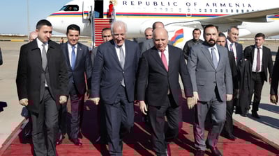 Armenian president arrives in Baghdad on official visit