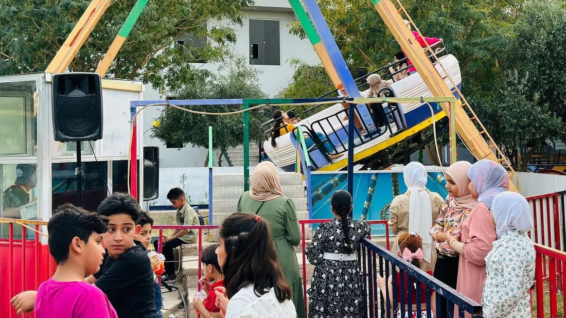 “تعالوا إلى الرمادي.. الأجواء رائعة”.. ملاهي السندباد عيد للكبار والصغار (صور)