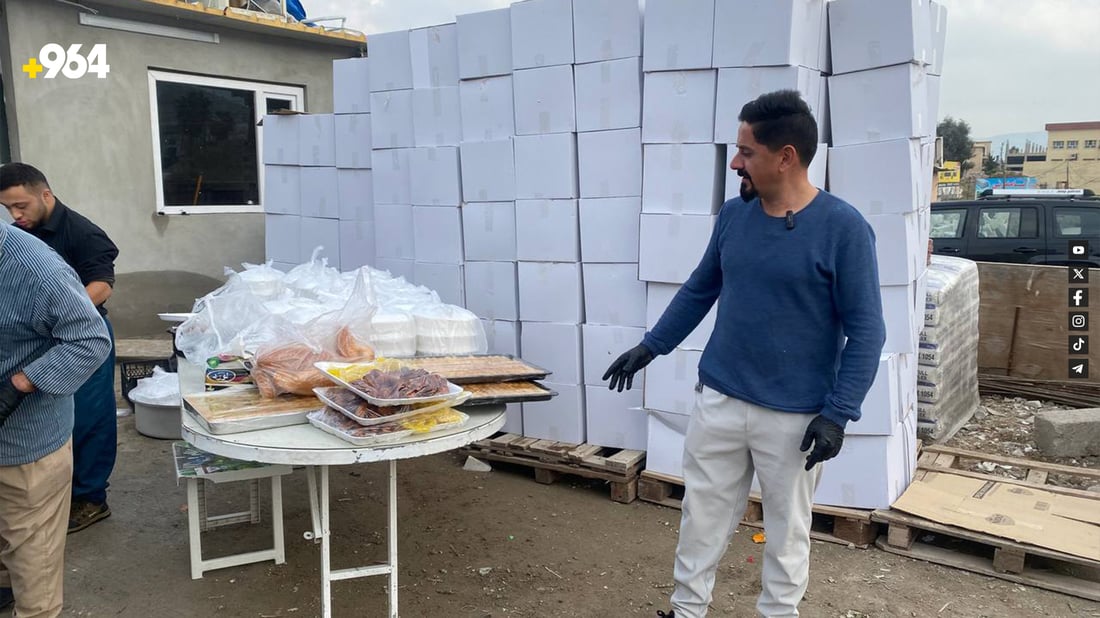 گەنجێکی دهۆک بەخۆڕایی خواردن دەداتە کرێکاران