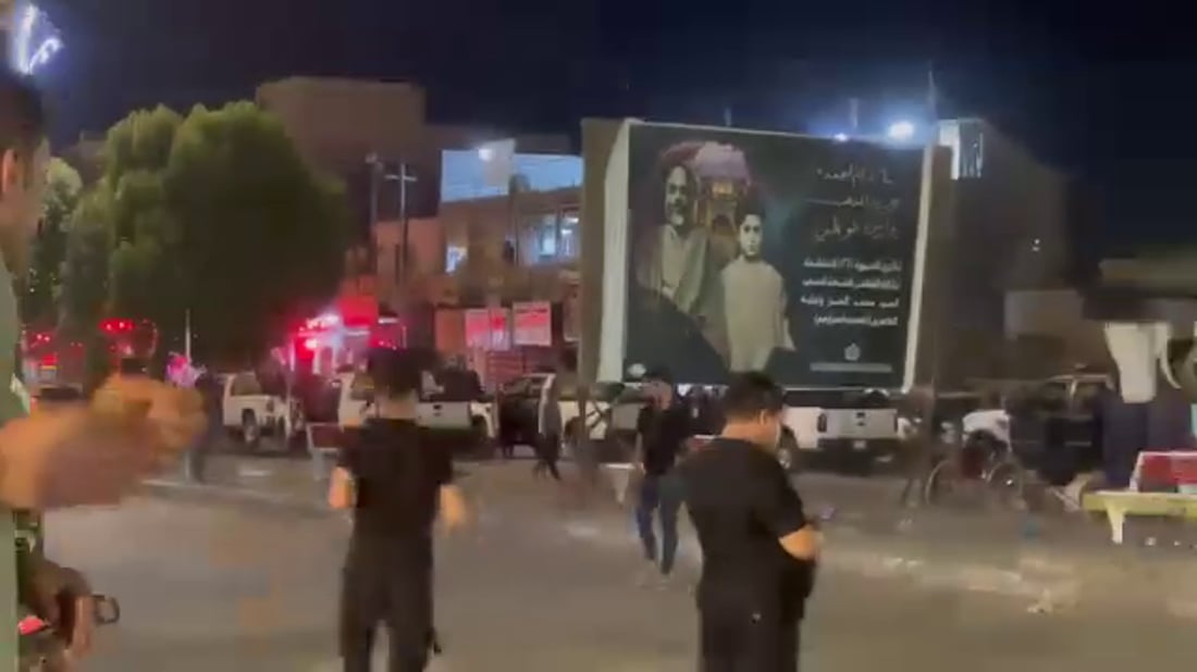 تظاهرة الحمزة تدافع عن العصائب والحكمة وترفض إهانة رموز الشيعة.. أحد المشاركين