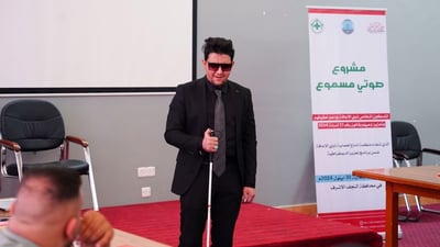 شبكة 964 واكبت مسيرته لعامين.. كفيف المشخاب حقق معدل 85 بالفرع الأدبي