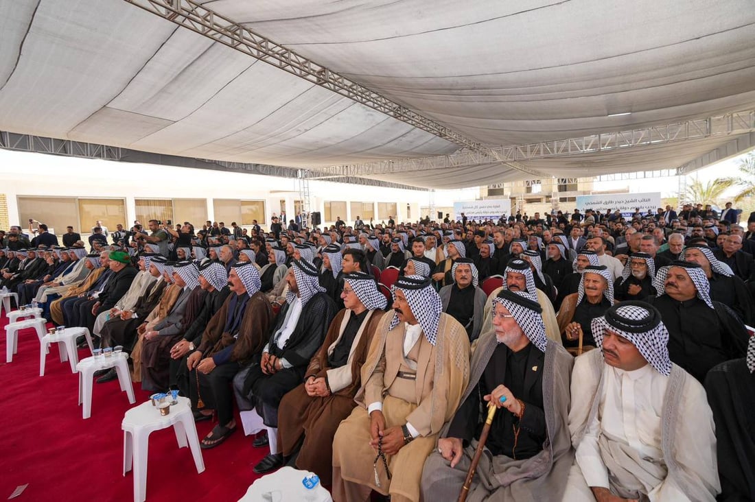 السوداني من مضيف الشمخي بالنجف: دور العشائر مهم في مكافحة المخدرات وحصر السلاح
