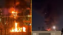 فيديو: النيران تتصاعد من محطة كهرباء قرب مجمع سكني في أبو غريب