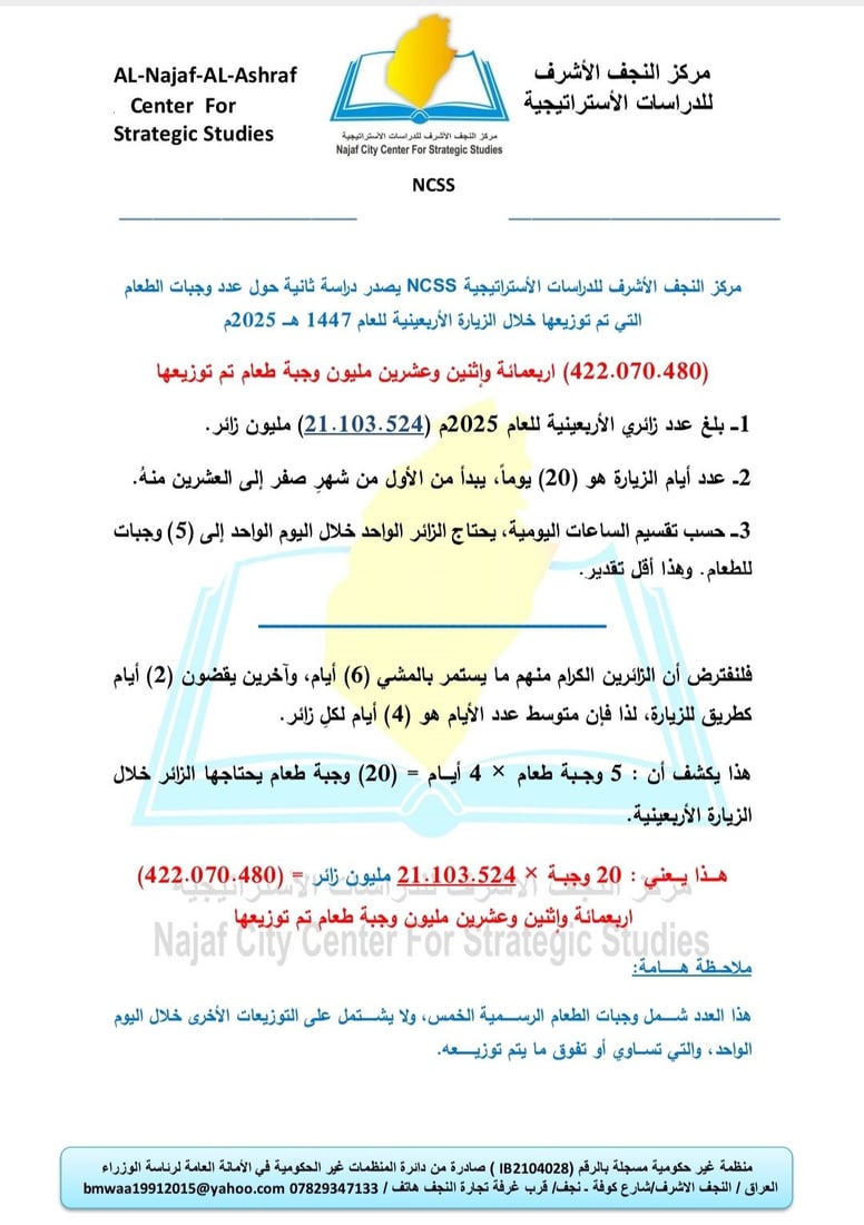 به‌پێی ئامارێك لە مەراسیمی چلەى ئیمام حسێن نزیکەی 4 ملیار پەرداخ ئاو بێبەرامبەر دابەشکراوە