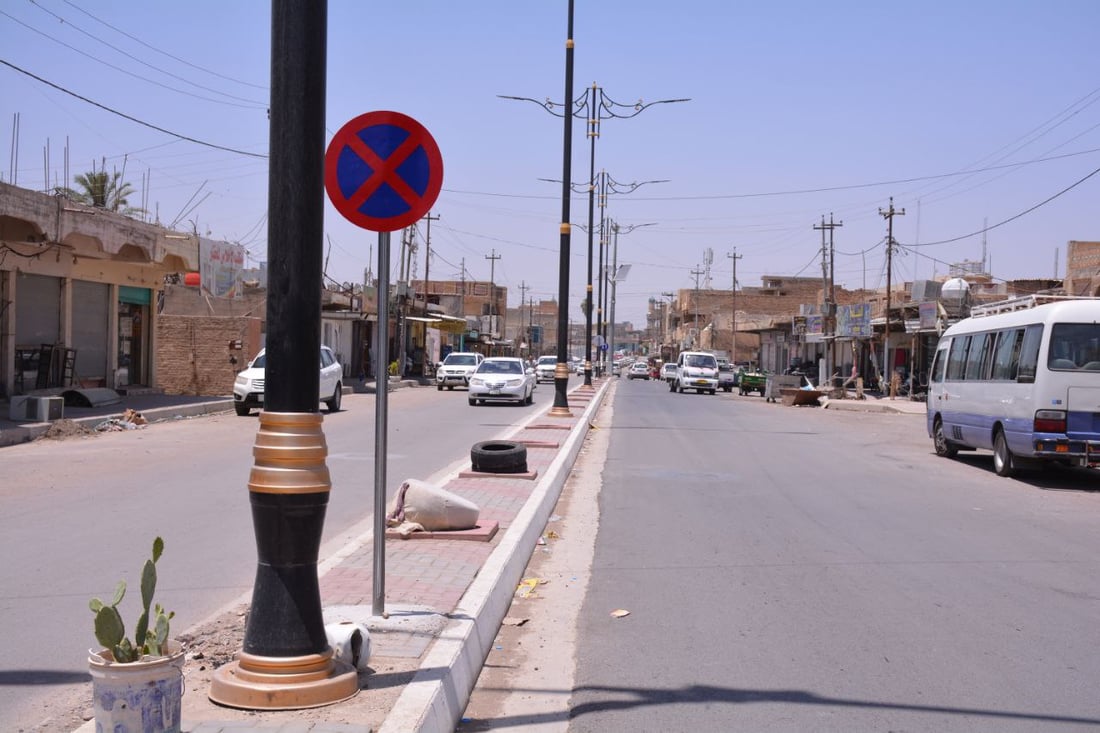 صور: شوارع بلد أجمل.. إشارات مرورية لأول مرة والشتلات قادمة