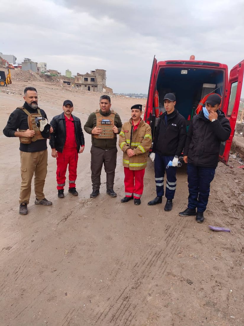 صور: العثور على هيكل عظمي تحت أنقاض الموصل القديمة