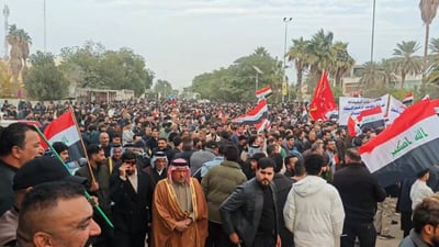 العصائب متمسكة بحكومة بابل.. تظاهرة تطالب بـ “علي تركي”