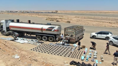 سوريا تنشر صوراً لشحنة الصواريخ والمسيرات المتجهة لحزب الله عبر العراق