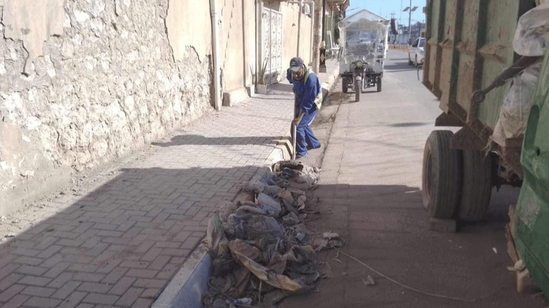 فڕێدانی خۆڵ و خاشاک لەسەر شەقام و کۆڵانەکانی خورماتوو قەدەغە کرا