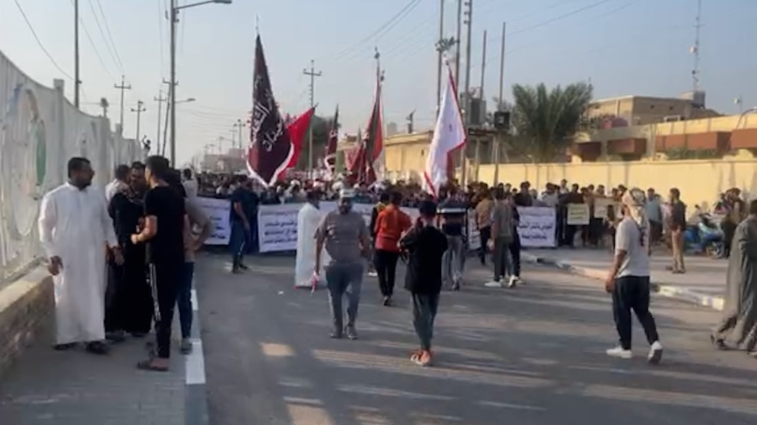 فيديو: احتجاجات “مناطق النفط” بالبصرة تتوسع إلى الدير.. تظاهرة حاشدة “وتهديد”