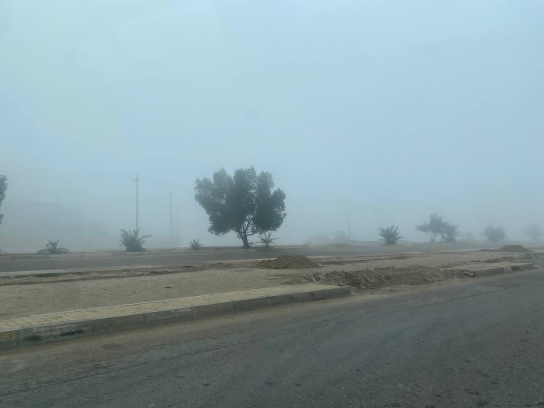 الرمادي غارقة تماماً في الضباب.. صور من “الخمسة كيلو”