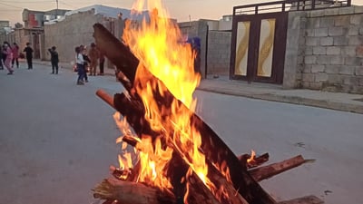 الإيزيديون احتفلوا بـ”أربعينية الشتاء” وقفزوا فوق النار طلباً للبركة (صور)