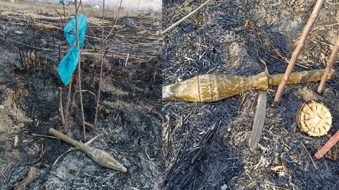 لە سنوورى پێنجوێن گولـلەیەکى ئارپێچی و مینێک پوچەڵکرانەوە