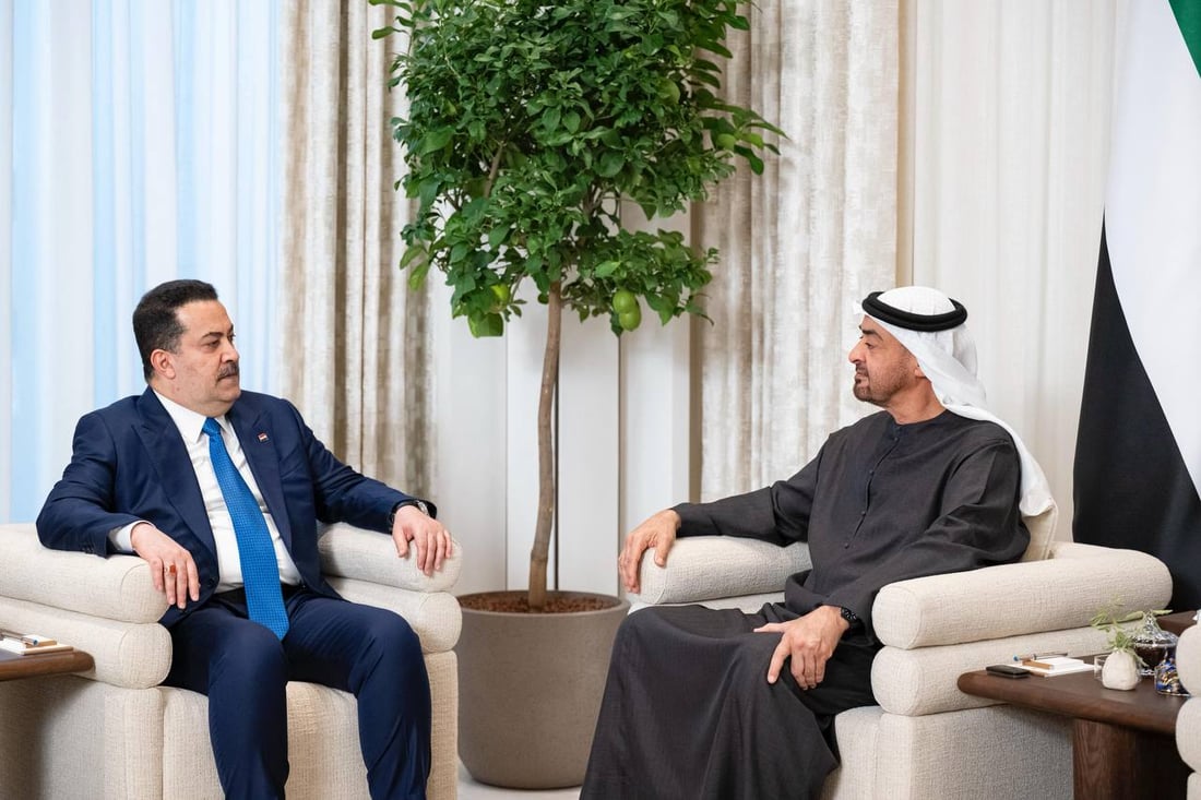 Sudani, UAE president discuss trade and transport ties in Abu Dhabi