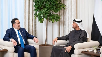 Sudani, UAE president discuss trade and transport ties in Abu Dhabi