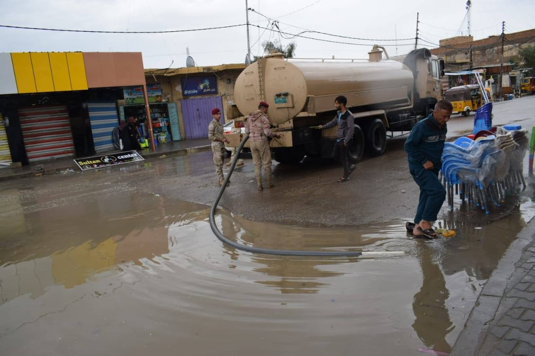 عمليات بغداد تتهيأ لمواجهة الأمطار في جانبي الكرخ والرصافة