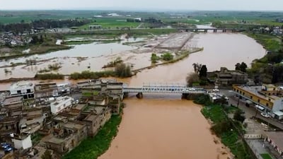 مناسيب الزاب ترتفع مجدداً.. صورة توثق الفرق خلال 24 ساعة