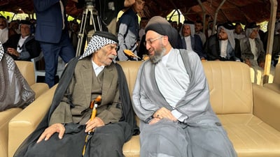 عمار الحكيم يدعو عشائر الشوملي إلى تشجيع محافظ بابل والصبر عليه ومغادرة السلبية