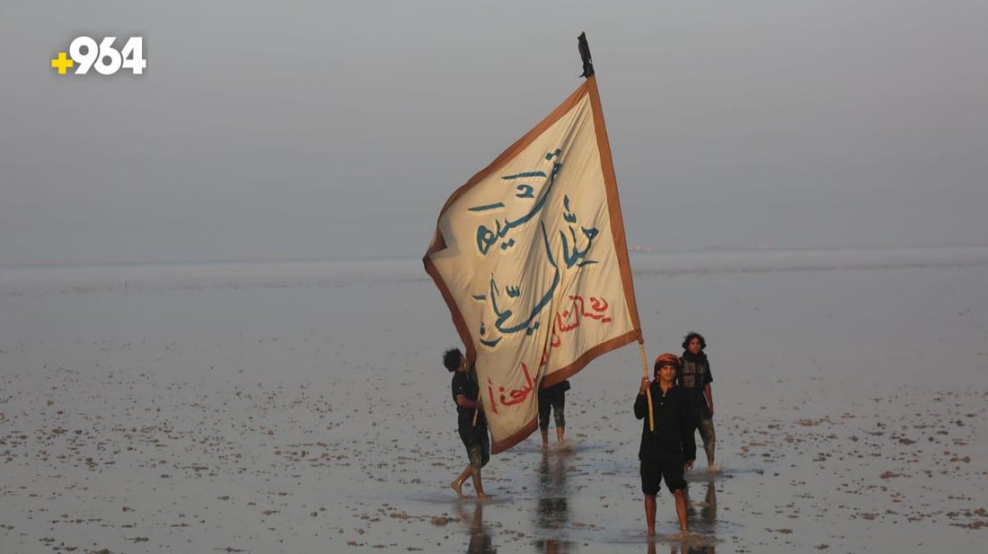 فيديو: مشاية العراق على ساحل البصرة.. الأربعينية بدأت من الخليج نحو كربلاء