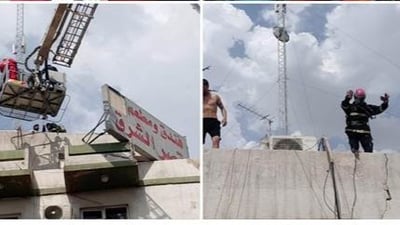 الدفاع المدني تقتحم فندقاً في الكرادة وتنقذ النزلاء من حادث حريق