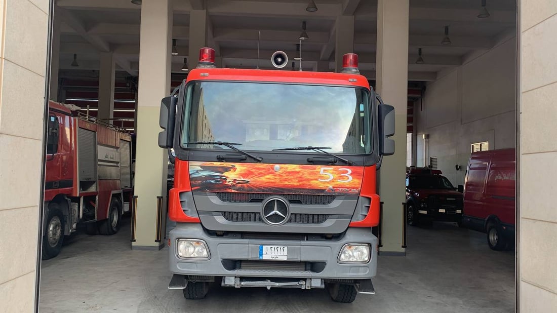 فيديو وصور: بسماية استلمت أحدث سيارات الإطفاء وفرقها “لم تخفق أبداً”