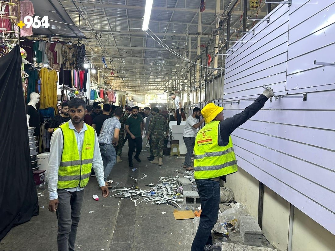 قەرەباڵغیی بازاڕی لەنگەی هەولێر چارەسەر دەکرێت