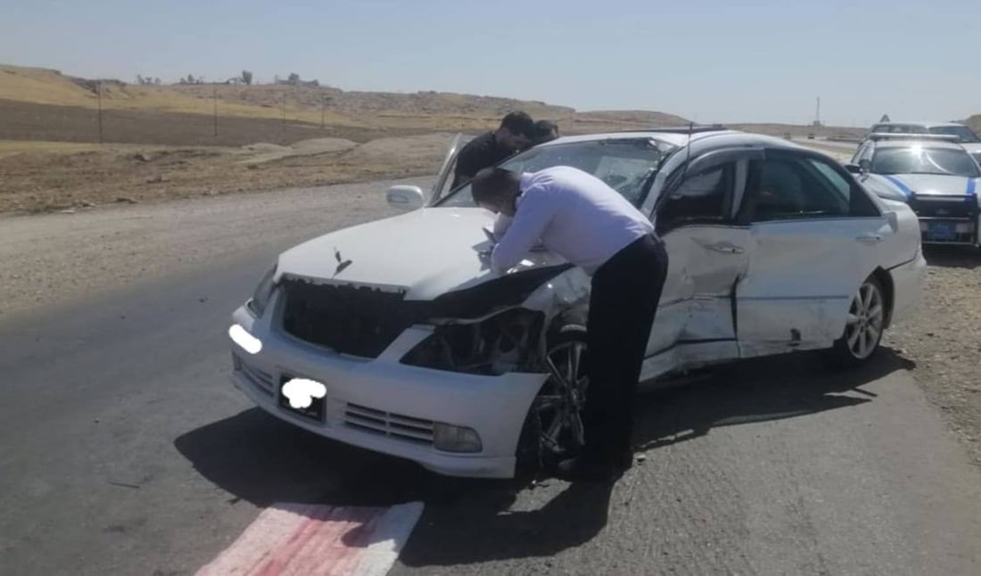 دوو ئۆتۆمبێل پێکیاندادا و چوار کەس برینداربوون