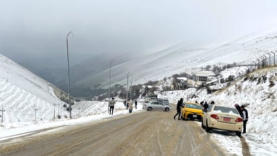 صور من السليمانية: جبل گويژة يرتدي الوشاح الأبيض