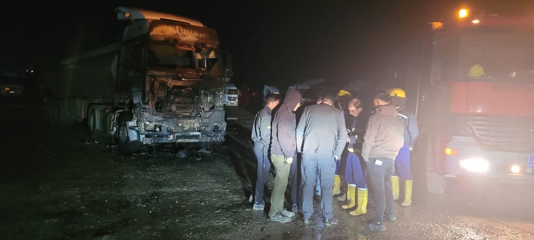 لە زاخۆ تانکەرێک ئاگریگرت