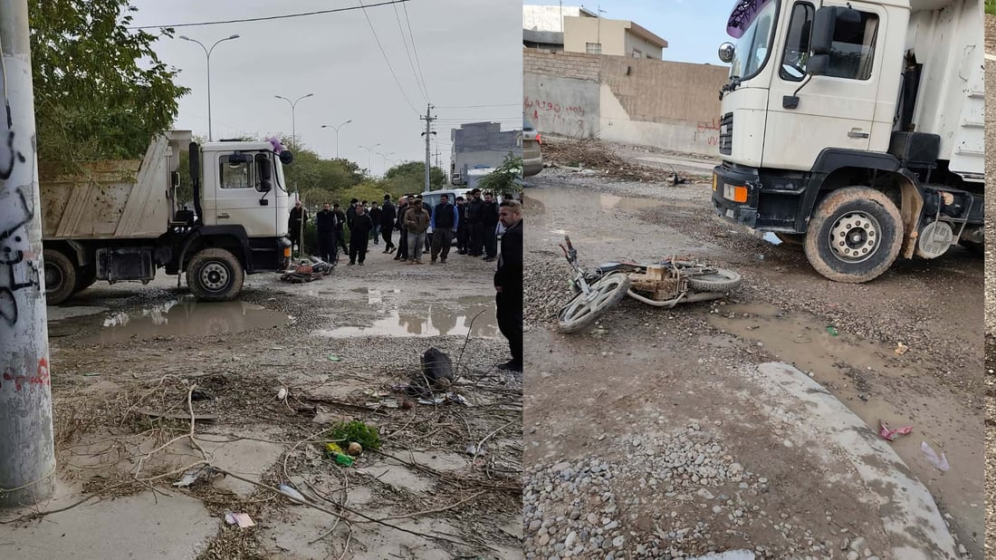 لە رووداوێکی ھاتوچۆدا گەنجێکی ماتۆڕسوار گیانی لەدەست دا