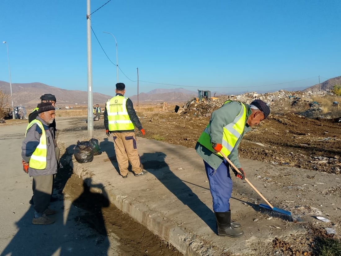 شەقامی لای قەسابخانە کۆنەکە لە پێنجوێن پاک کرایەوە